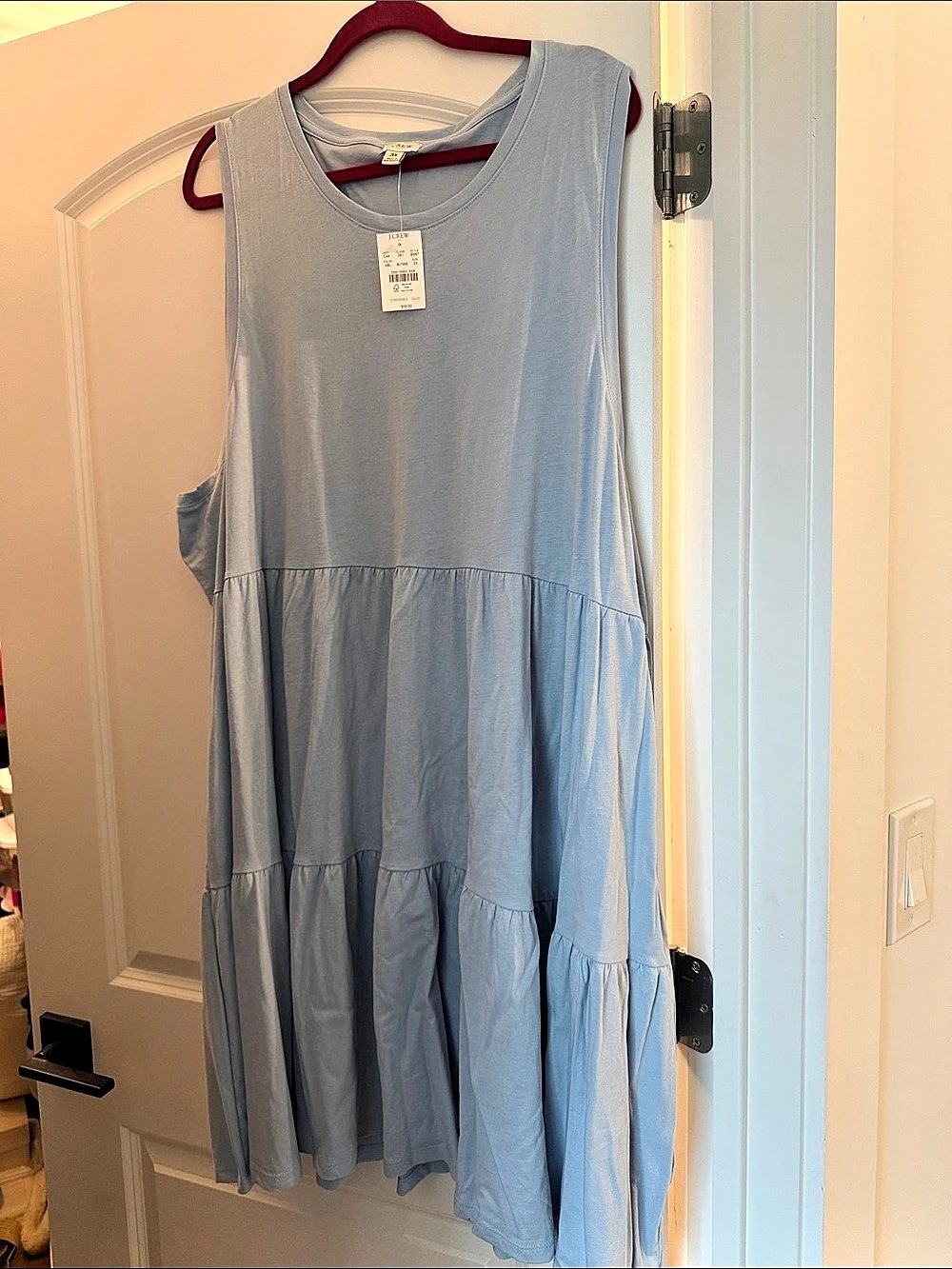 J.Crew Tiered Maxi Dress in Blue Size 3xl NWT